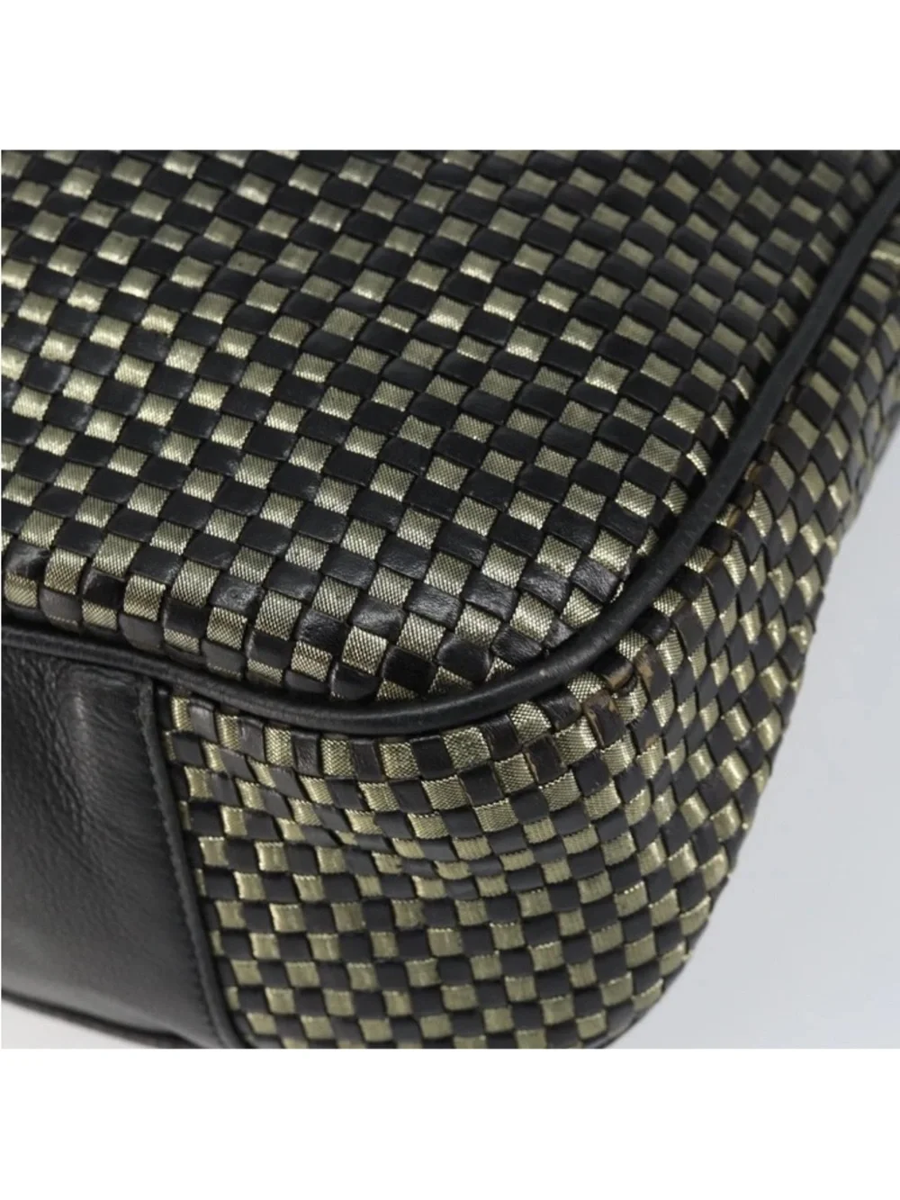 Gucci Bamboo Woven Leather Shoulder Bag - Rare - Picture 9 of 16
